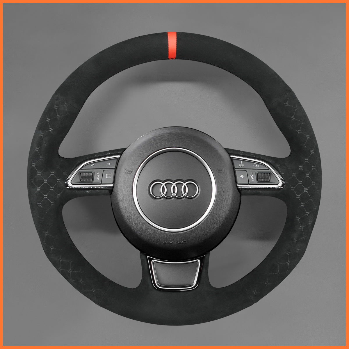MEWANT Funda para volante de Audi A3 A4 A5 A6 A7 Allroad S8 S7 S6 2013-2018