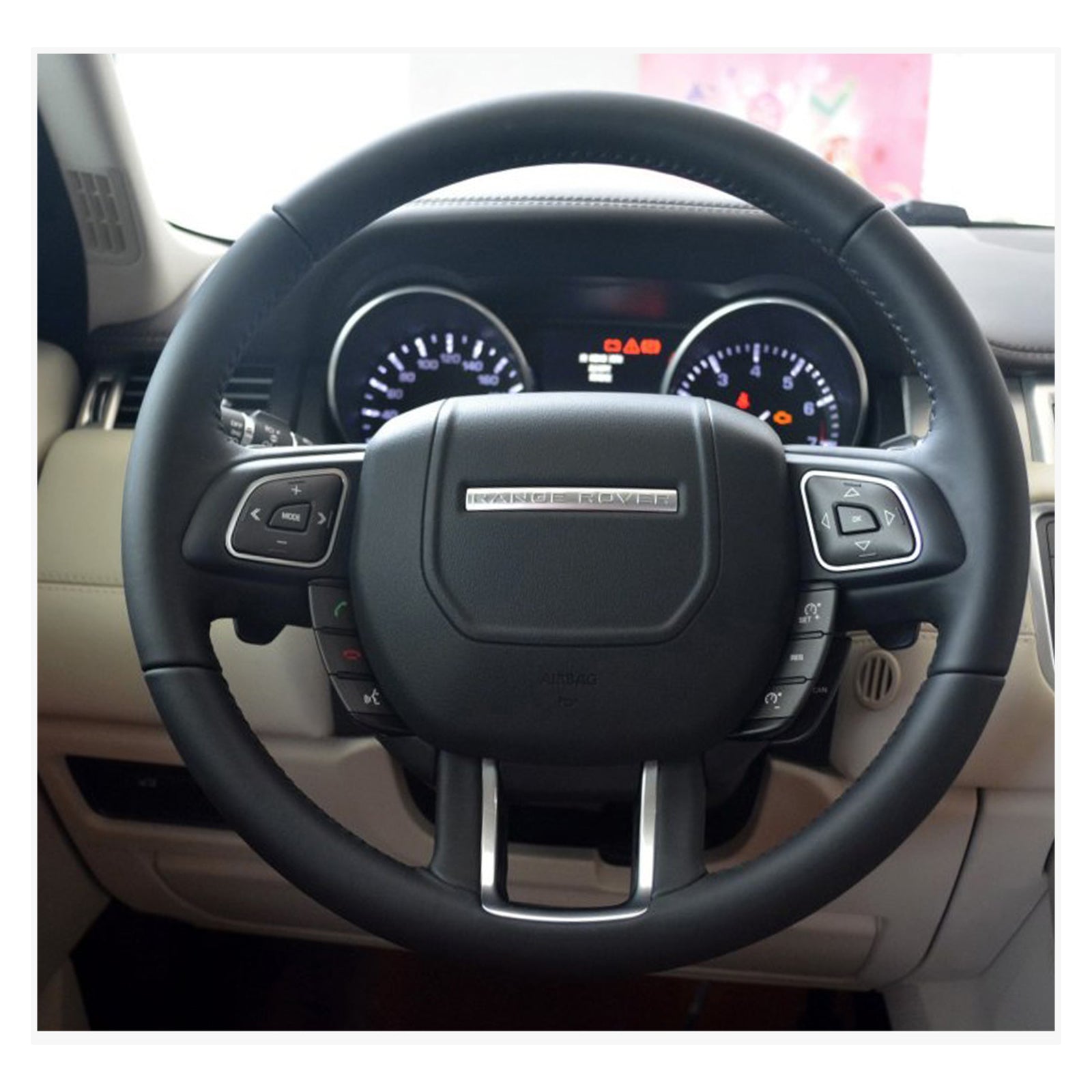 MEWANT Lenkradbezug für Land Rover Range Rover Evoque I (L538) 2011-2019 / Range Rover Evoque (Coupe) 2011-2017 / Range Rover Evoque (Convertible) 2016-2019 - Mewant.de