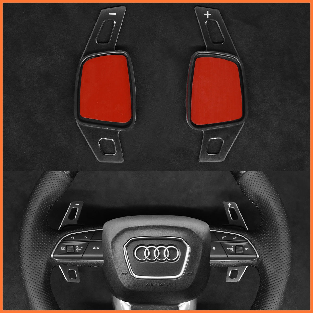 Schaltwippen für Audi A3 / A4 / A5 / RS / S3 / S4 / S5 / Q2 / Q3 / Q5 / Q7 / Q8 / SQ2 / SQ5 / SQ7 / SQ8 2015-2022 - Mewant.de