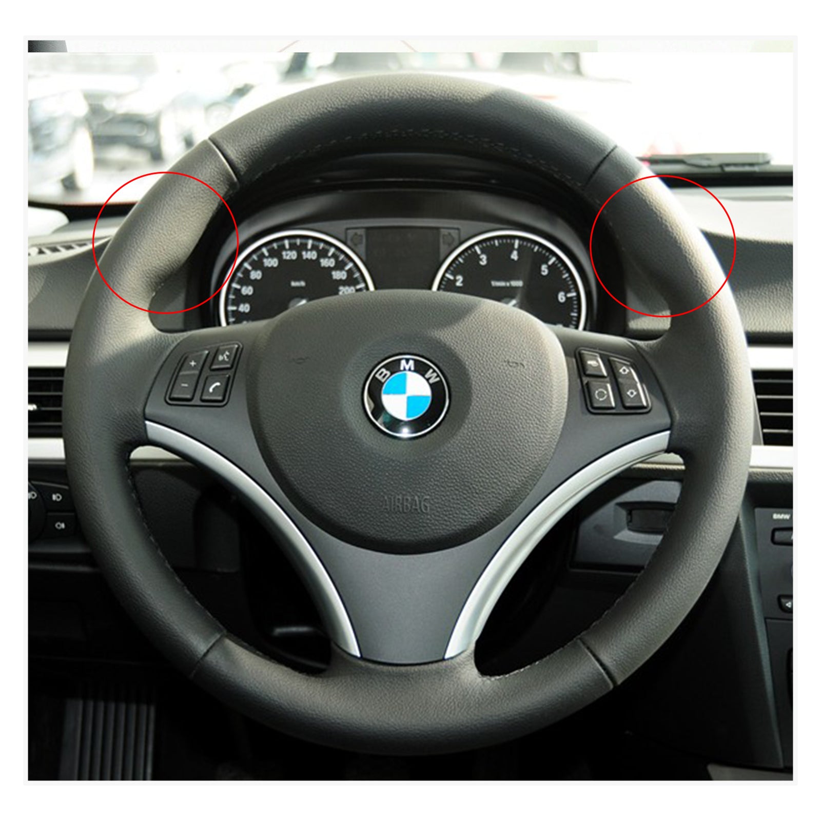 MEWANT Lenkradbezug für BMW 1 Series E81 E82 E87 E88 2008-2012 / 3 Series E90 E91 E92 E93 2006-2011 - Mewant.de