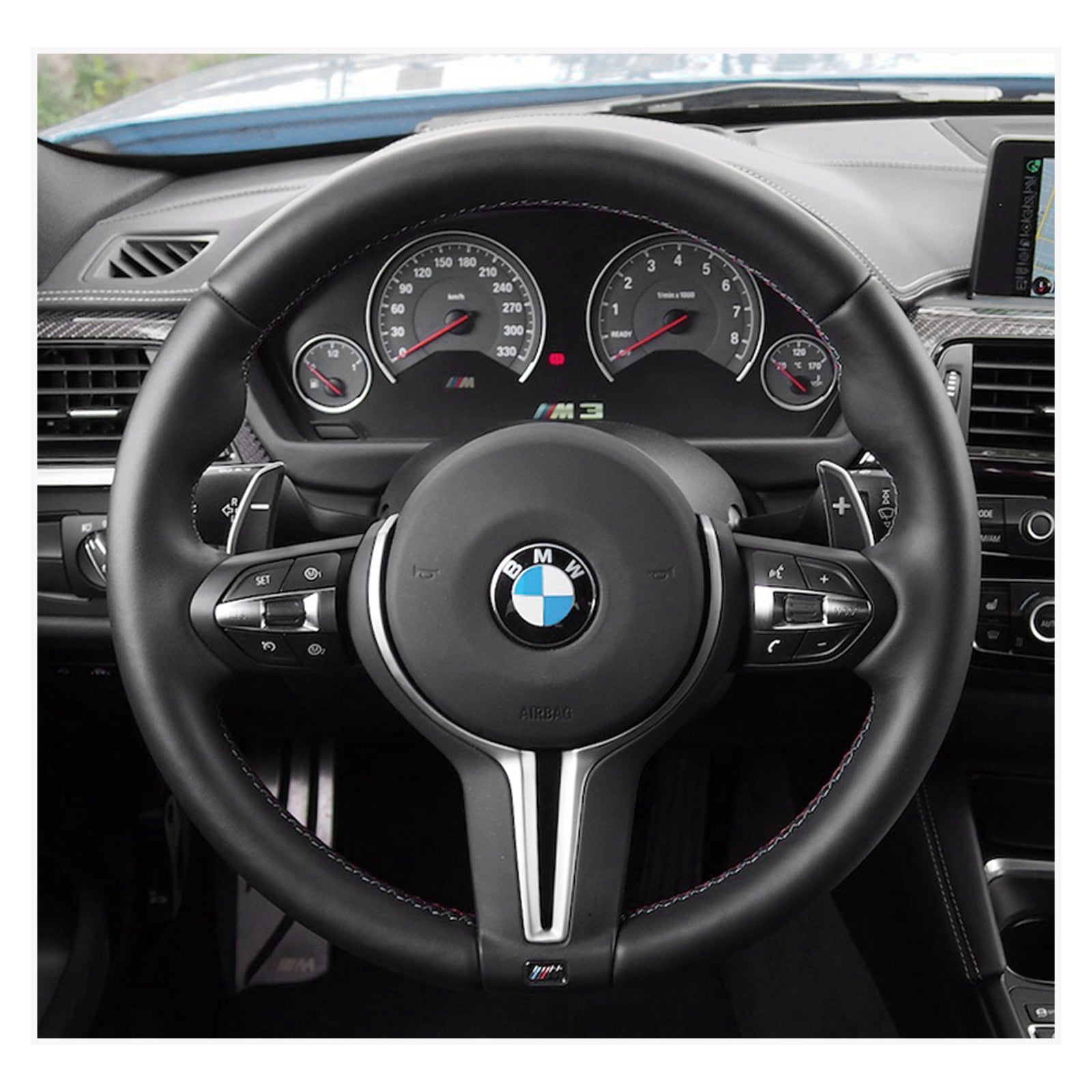 MEWANT Lenkradbezug für BMW M2 M3 M4 M5 M6 X5 X6 F87 F80 F82 F10 F06 F85 F86 2016-2021 - Mewant.de