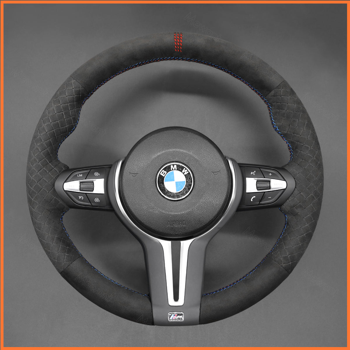 MEWANT Lenkradbezug für BMW M2 M3 M4 M5 M6 X5 X6 F87 F80 F82 F10 F06 F85 F86 2016-2021 - Mewant.de