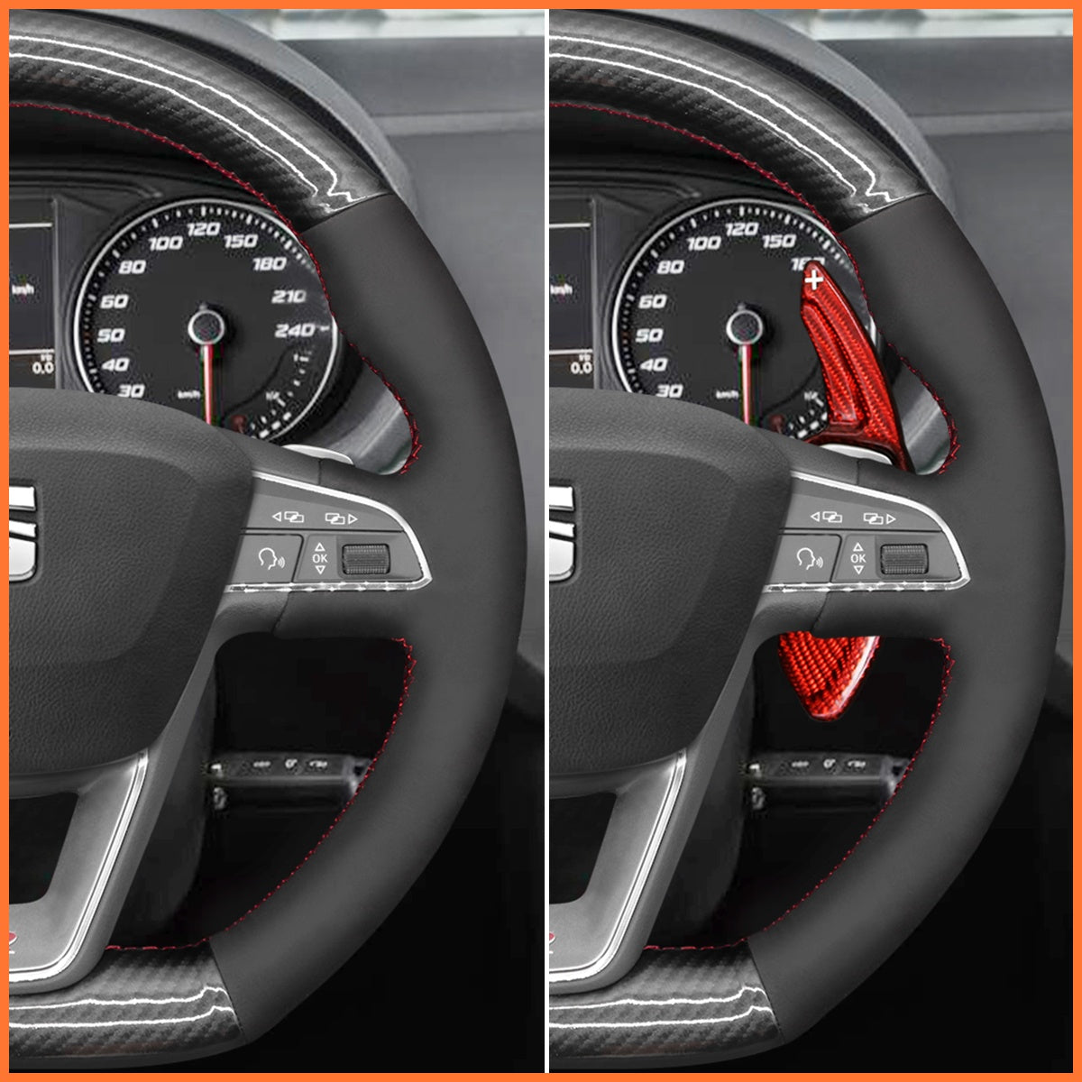 Schaltwippen für SEAT Leon / Ibiza / Alhambra / Toledo FR / Arona / Ateca FR-Line 2014-2022 - Mewant.de
