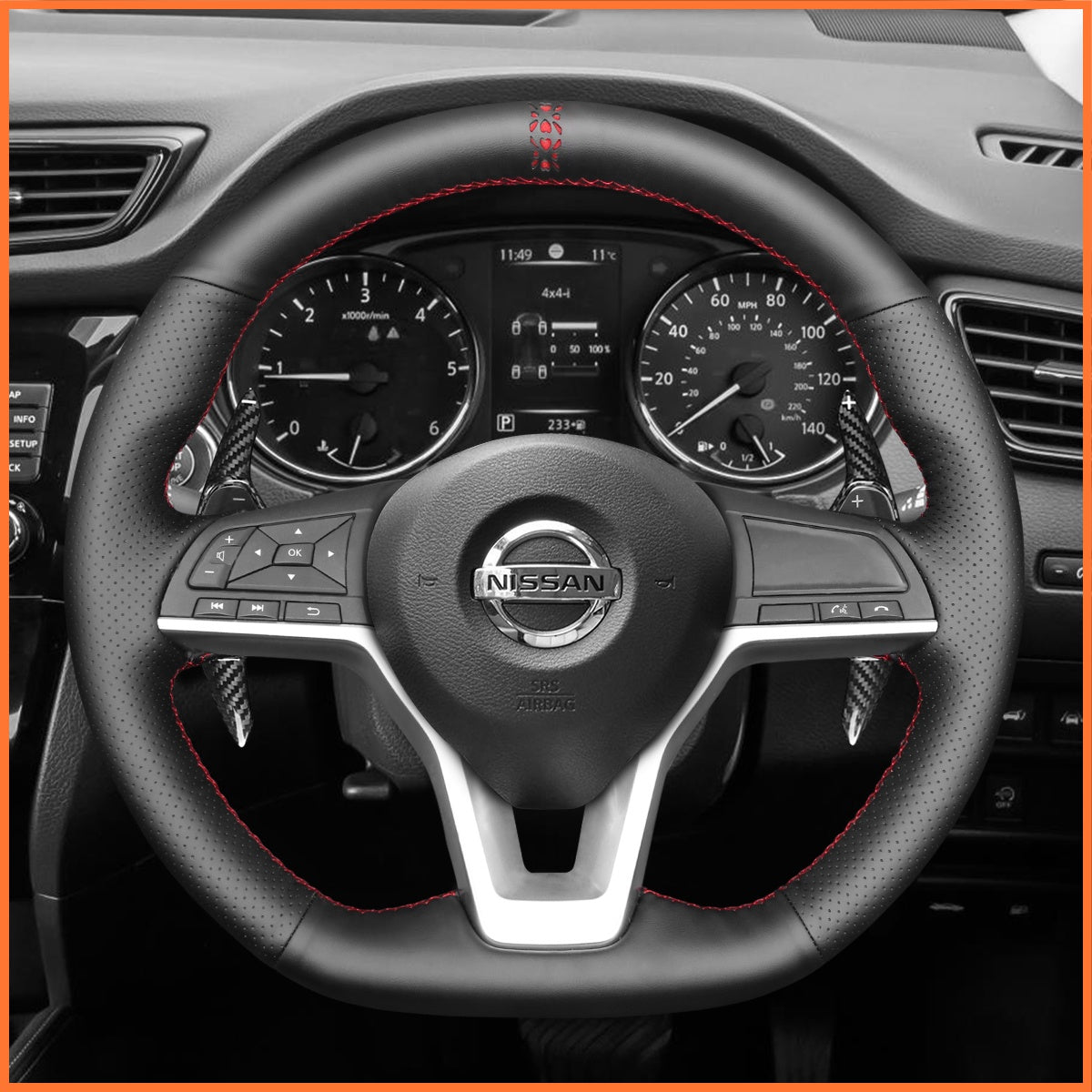 Schaltwippen für Nissan Qashqai II (J11) / X-Trail III (T32) / Juke II (F16) / Leaf II (ZE1) / Micra V (K14) 2017-2025 - Mewant.de