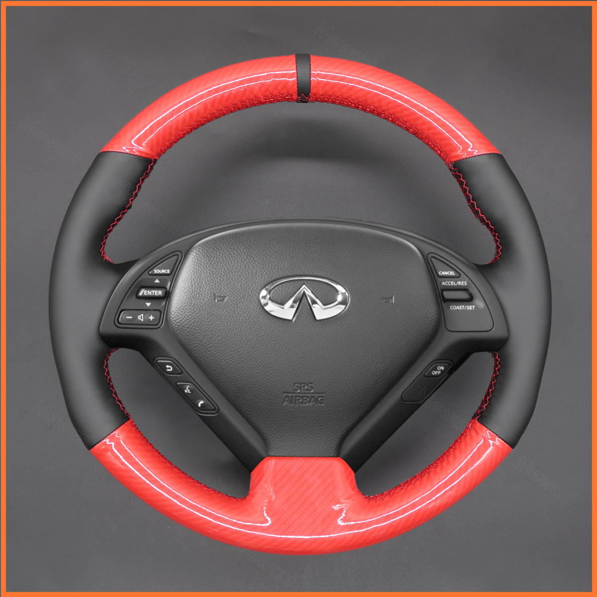 MEWANT Lenkradbezug für Infiniti G37 2008-2013 / EX EX30 EX35 EX37 2009-2013 / Q60 2014-2015 / QX50 2015-2017 / Nissan Skyline 2006-2014 - Mewant.de