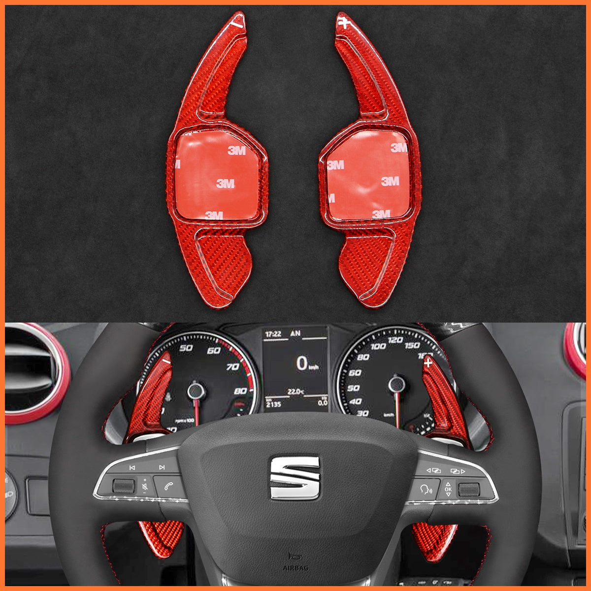 Schaltwippen für SEAT Leon / Ibiza / Alhambra / Toledo FR / Arona / Ateca FR-Line 2014-2022 - Mewant.de
