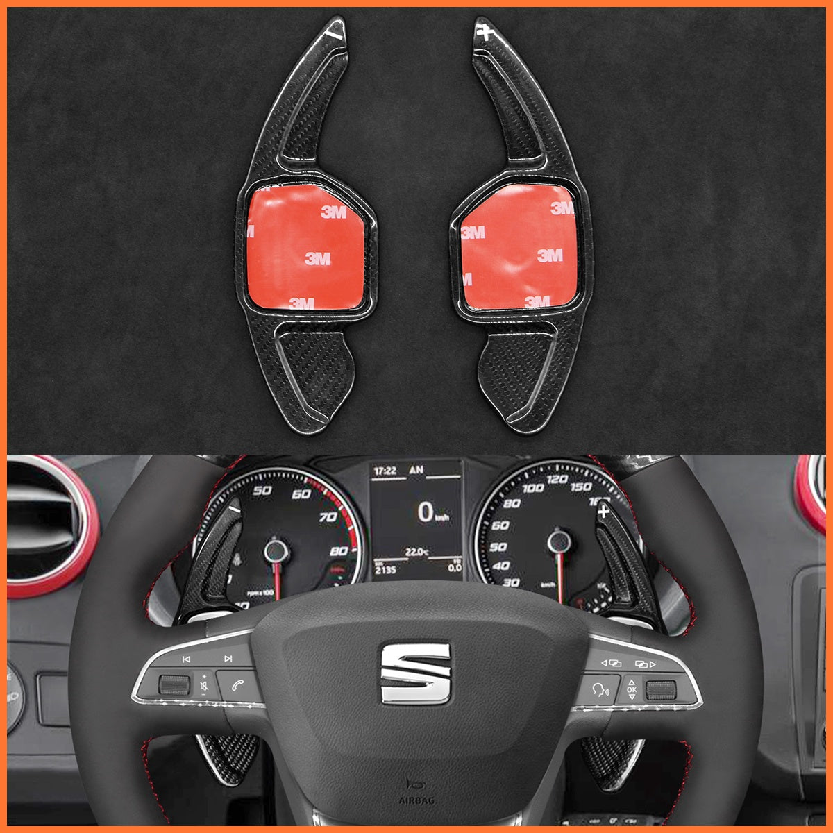 Schaltwippen für SEAT Leon / Ibiza / Alhambra / Toledo FR / Arona / Ateca FR-Line 2014-2022 - Mewant.de