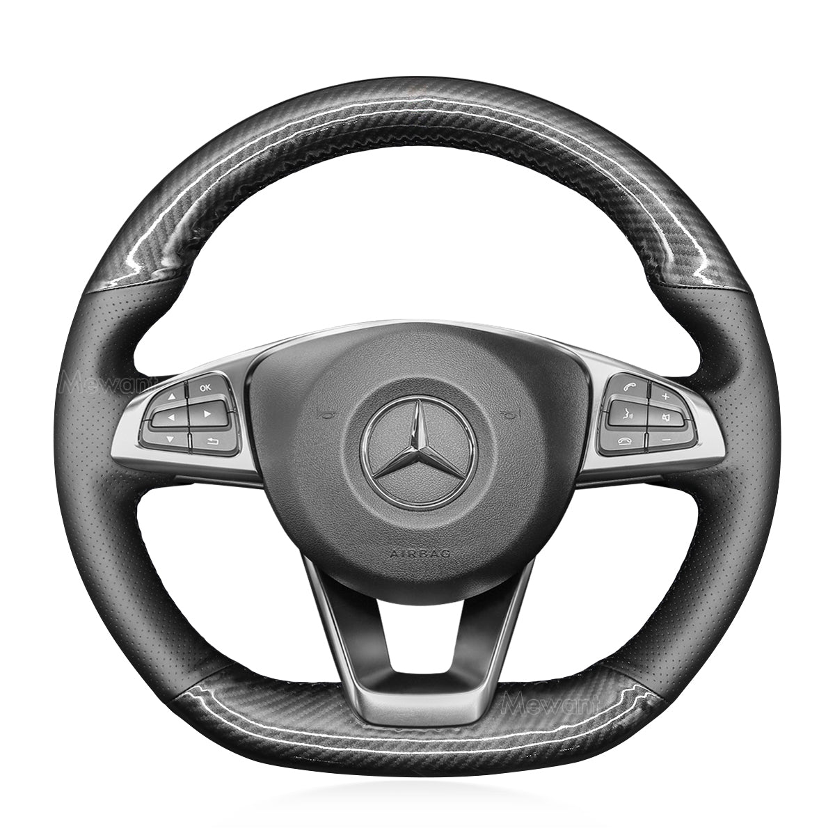 MEWANT Lenkradbezug für Benz C-Class W205 / AMG C43 / CLA-Class C117 / CLS-Class C218 / SL-Class R231 / GLC-Class X253 C253 2015-2018 - Mewant.de