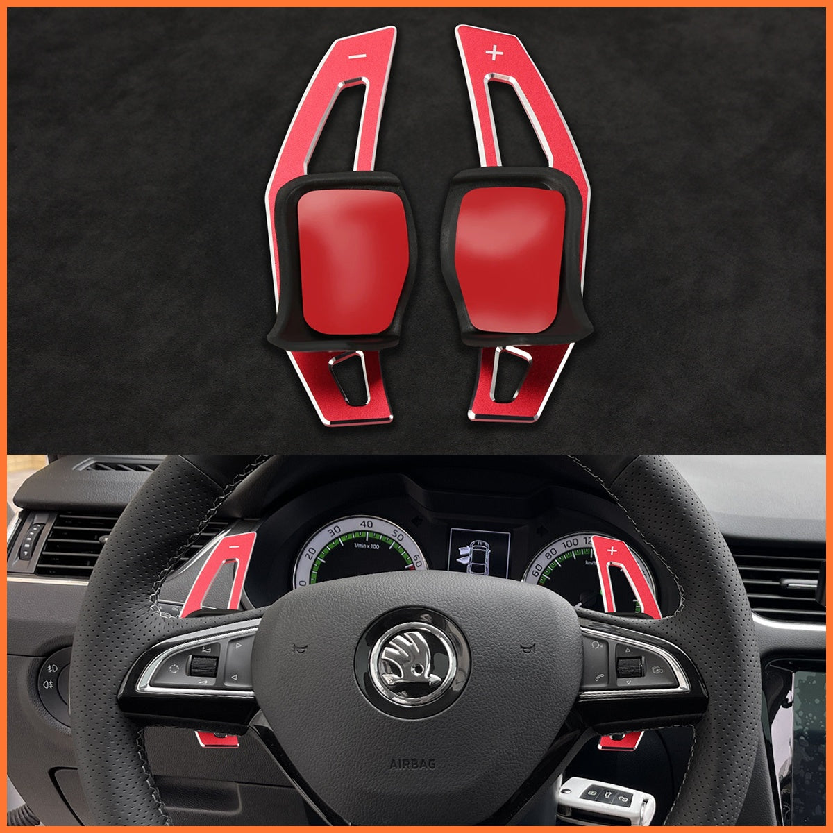 Schaltwippen für Skoda Citigo / Fabia / Karoq / Rapid / Roomster / Octavia / Superb / Yeti / Kodiaq / Scala 2013-2019 - Mewant.de