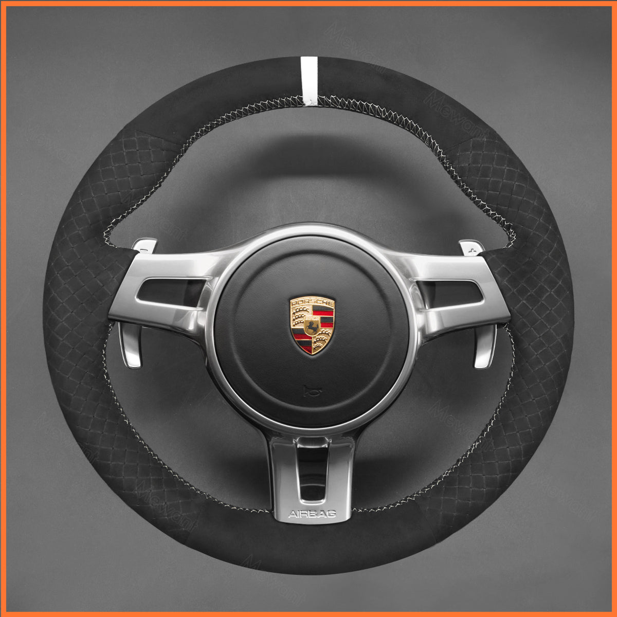 MEWANT Lenkradbezug für Porsche 911 (991) / Boxster (981) 2009-2016 / Cayman (981) / Cayenne / Panamera 2013-2016 - Mewant.de