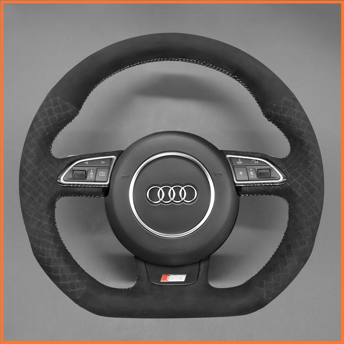 MEWANT Lenkradbezug für Audi A5 A7 2012-2018 / RS 5 RS 7 2014-2018 / S3 S4 S5 S6 S7 2013-2018 / SQ5 2014-2017 - Mewant.de