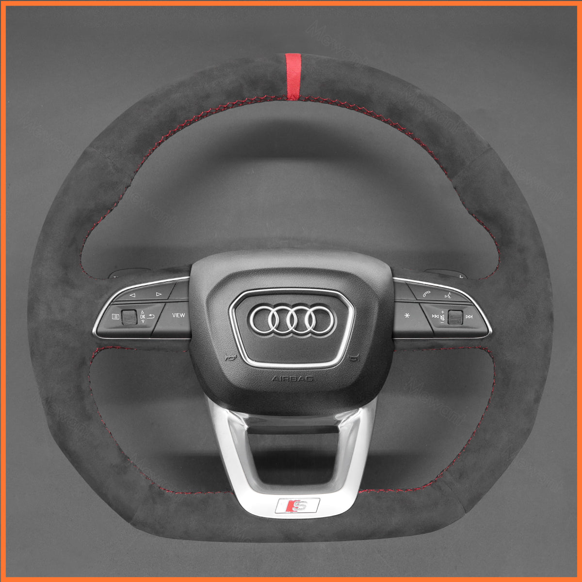 MEWANT Lenkradbezug für Audi Q3 (F3) RS Q5 SQ5 Q7 SQ7 Q8 SQ8 RS Q8 2015-2022 - Mewant.de