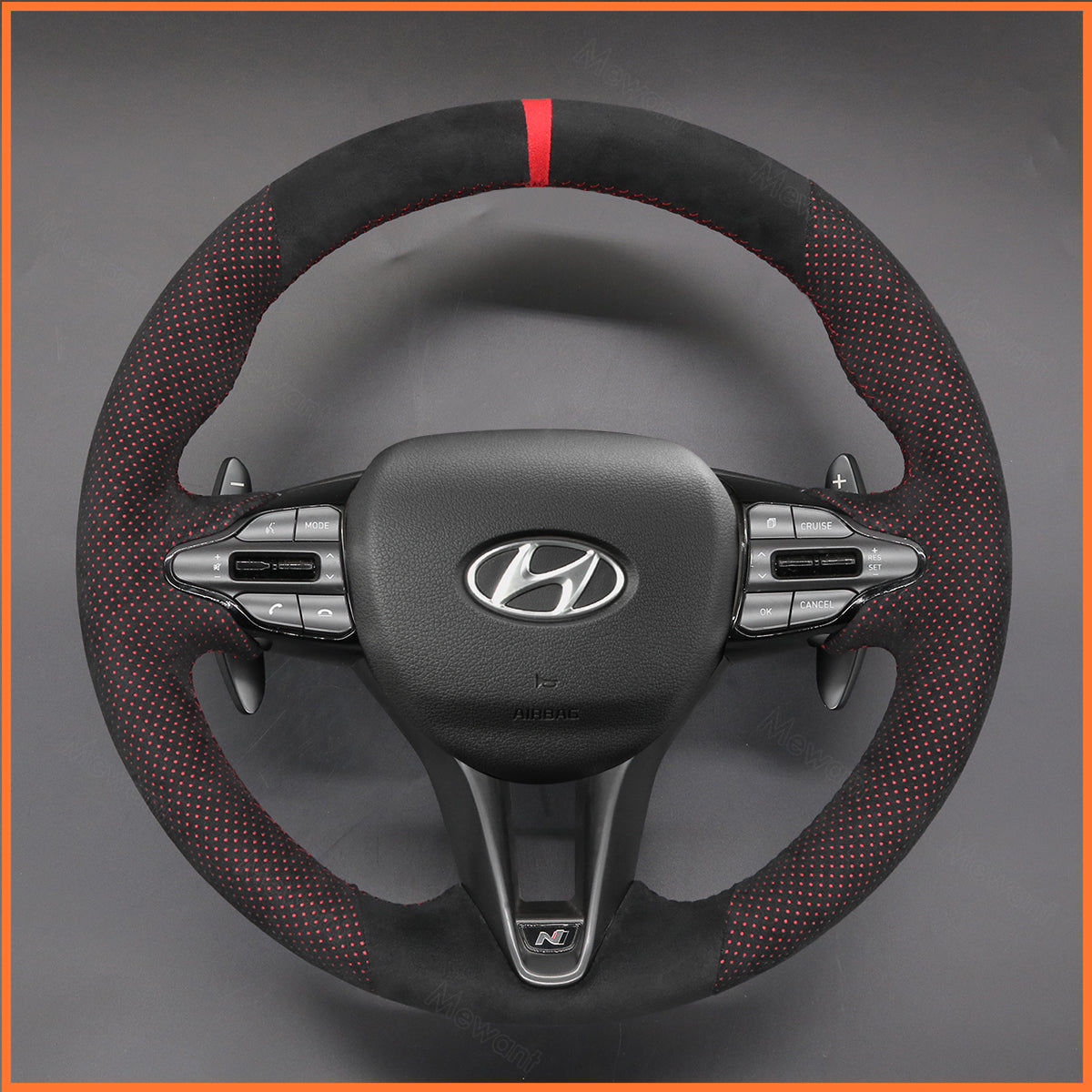 MEWANT Lenkradbezug für Hyundai Elantra N Line 2021-2024 / Elantra N 2022-2023 / Kona N 2022-2023 / Veloster N 2019-2022 - Mewant.de