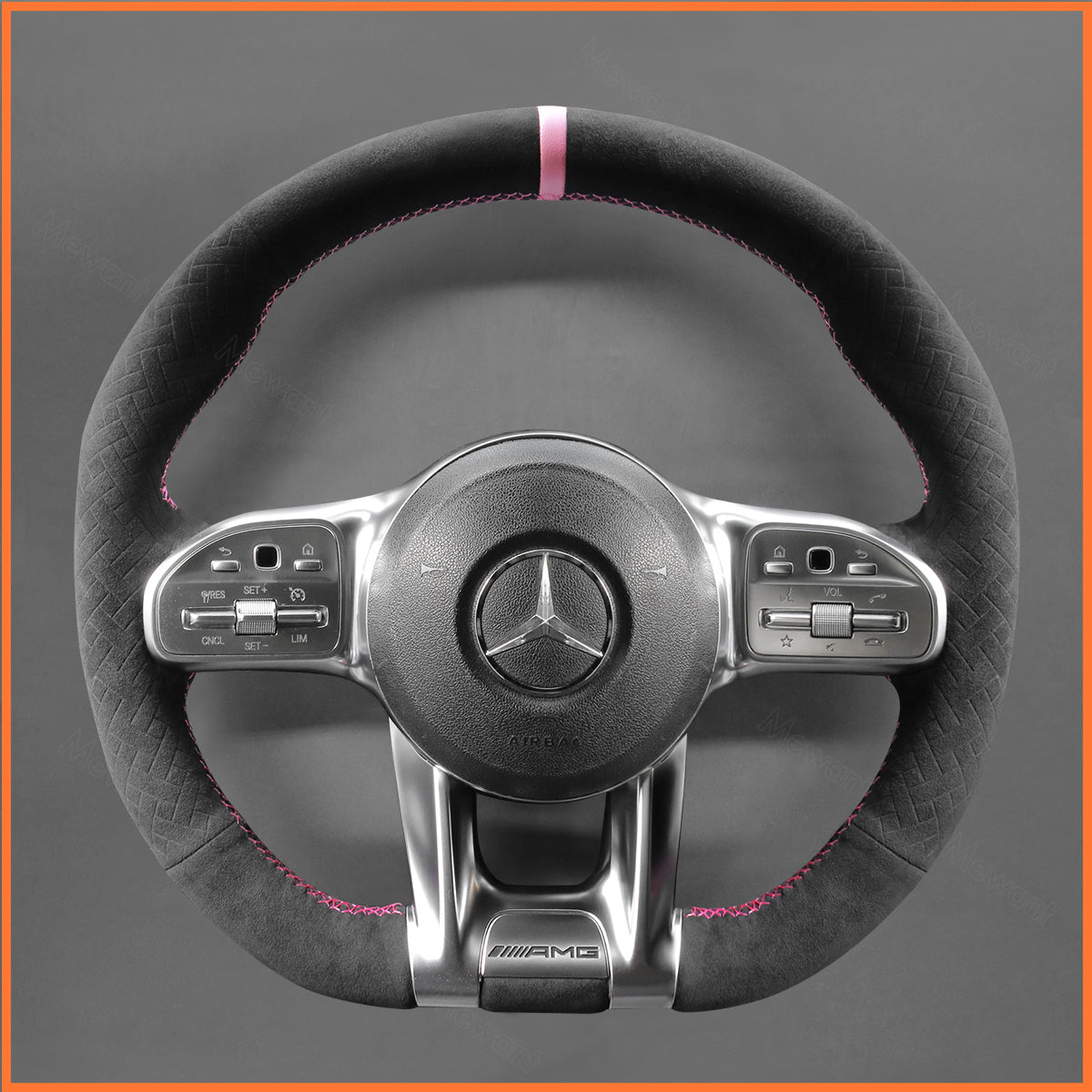MEWANT Lenkradbezug für Mercedes-Benz AMG A35 (W177/V177) / A45 (W177/V177) / C63 (W205) / CLS53 (C257) 2018-2021 / AMG E53 (W213) - Mewant.de