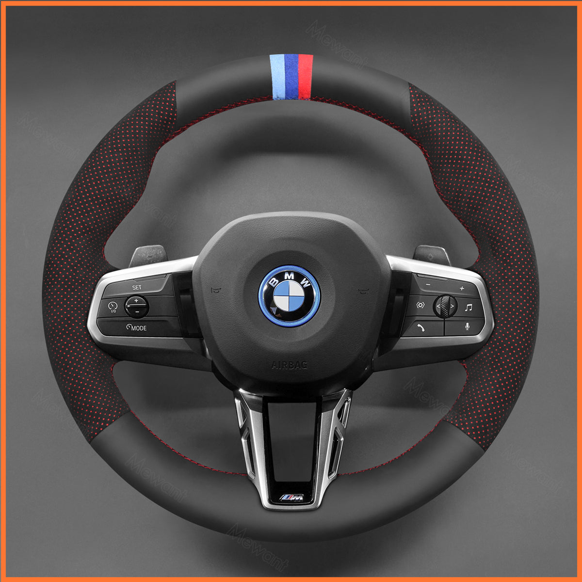 MEWANT Lenkradbezug für BMW (M Sport) 2 Series U06 (Active Tourer) 2022-2024 / X1 U11 X2 U10 2024 - Mewant.de