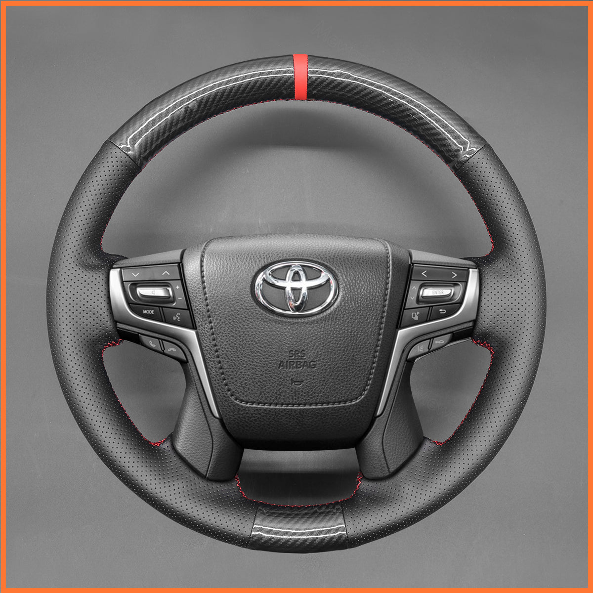 MEWANT Lenkradbezug für Toyota Land Cruiser 200 Series J200 / Land Cruiser 150 Series J150 2017-2024 - Mewant.de