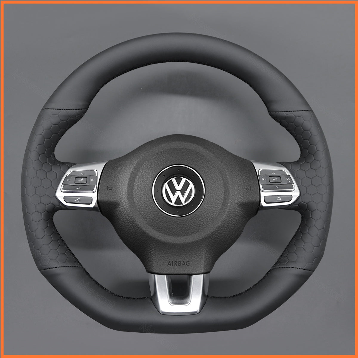 MEWANT Lenkradbezug für VW Golf 6 (VI) GTI / Polo GTI / Polo R-Line / Scirocco / CC / Tiguan 2009-2014 - Mewant.de