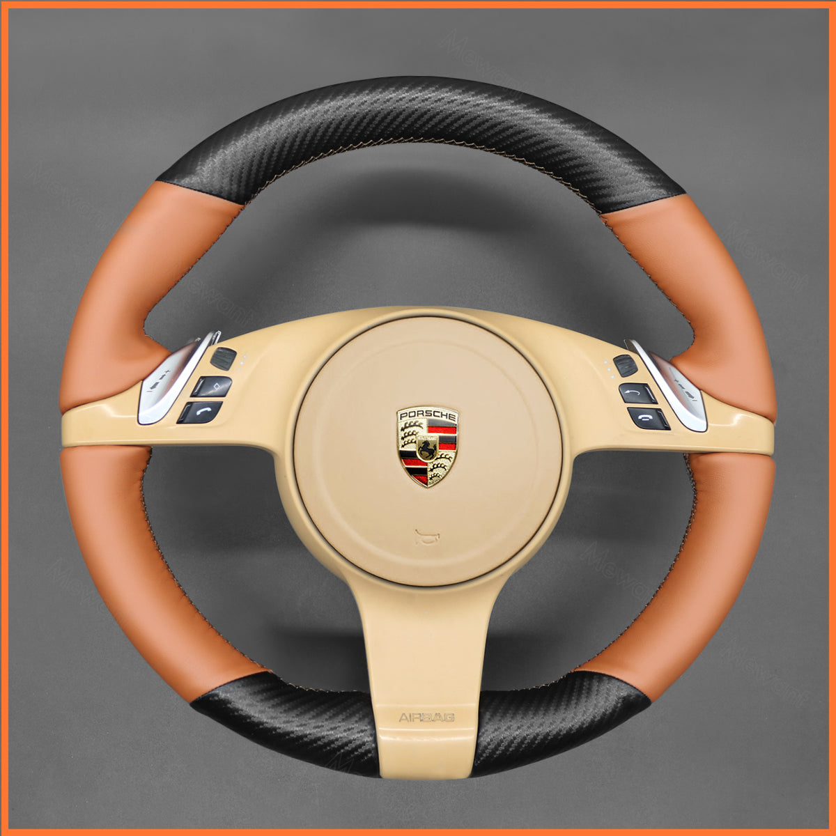 MEWANT Lenkradbezug für Porsche 911 (991) / Boxster (981) / Cayman (981) / Cayenne / Panamera 2010-2016 - Mewant.de