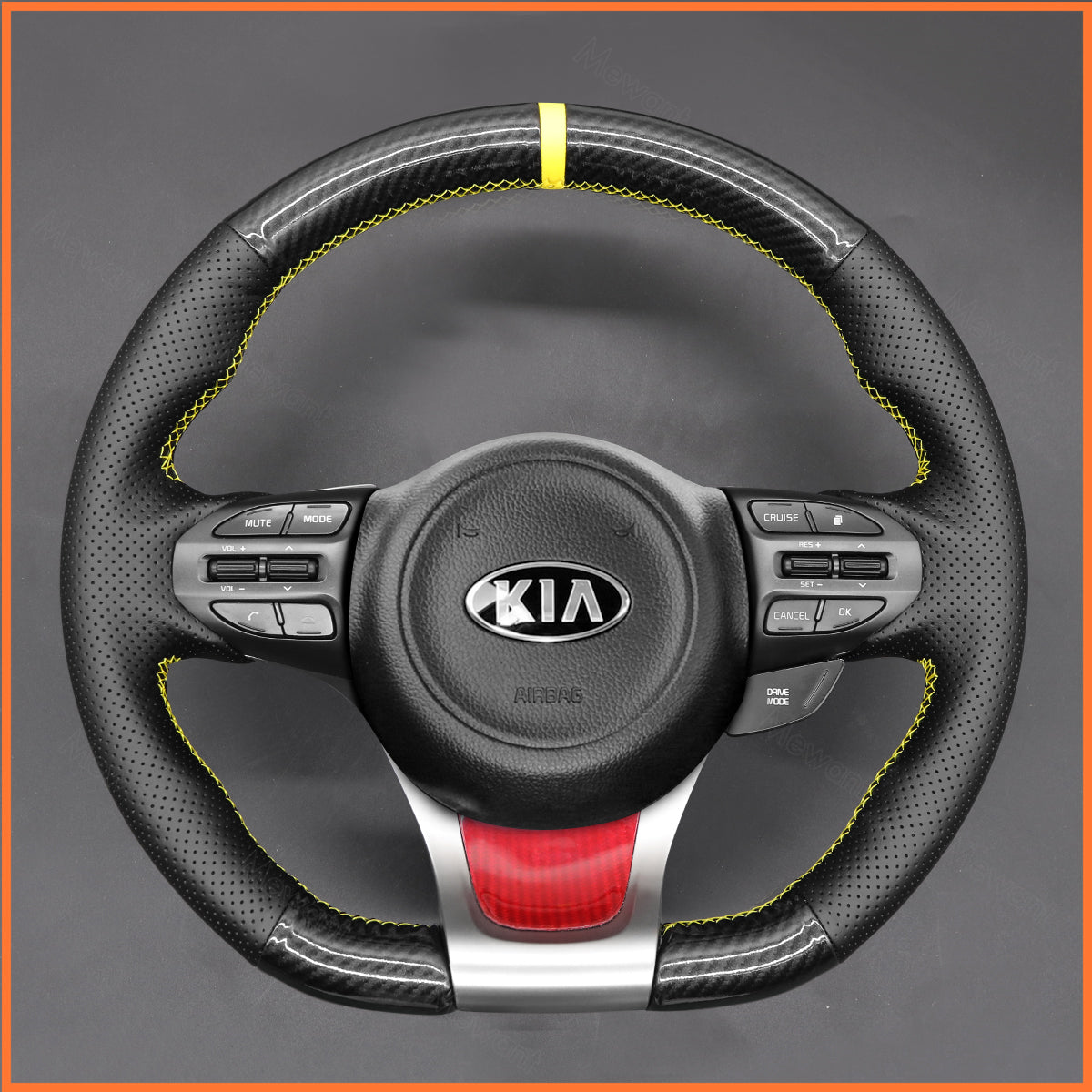 MEWANT Lenkradbezug für Kia Ceed Cee'd 2 (GT) 2015-2018 / Proceed Pro Ceed (GT) 2015-2018 / Optima 2014-2015 - Mewant.de
