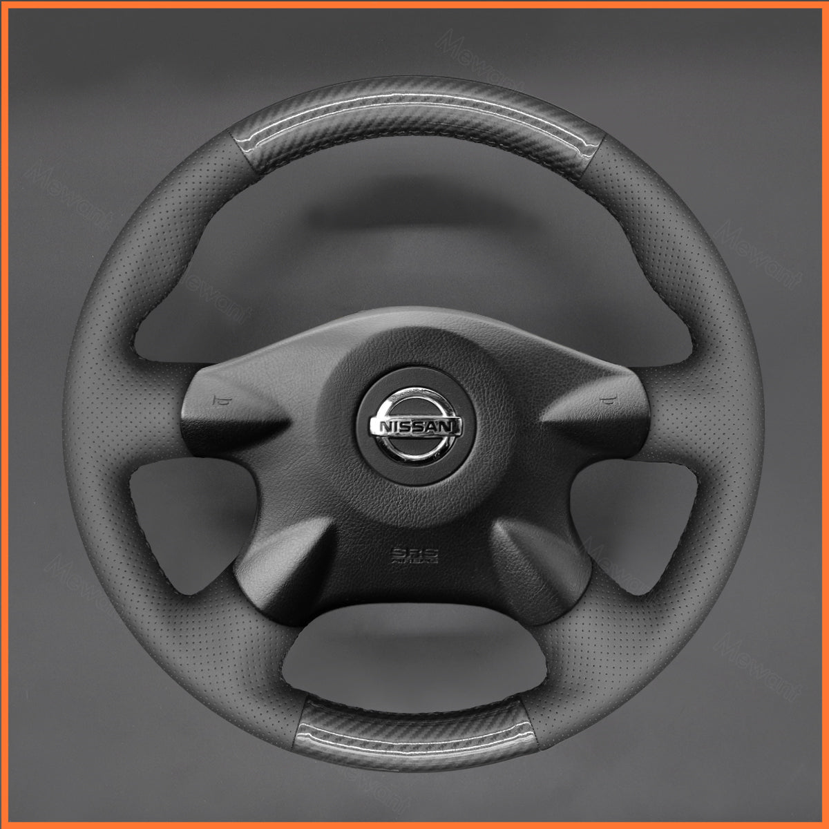 MEWANT Lenkradbezug für Nissan Almera (N16) / Almera Tino / X-Trail (T30) / Primera (P12) / Terrano 2 / Serena / Pathfinder / Bluebird Sylphy / Caravan - Mewant.de