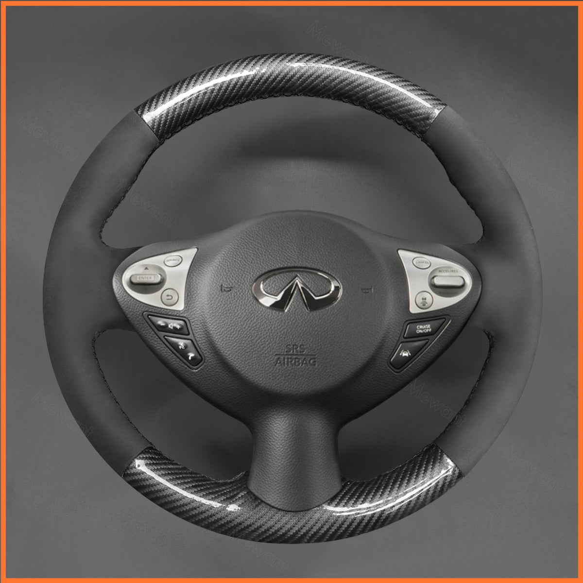 MEWANT Lenkradbezug für Infiniti FX FX30d FX35 FX37 FX50 2009-2015 / QX70 2013-2018 / Nissan Juke F15 2010-2019 - Mewant.de
