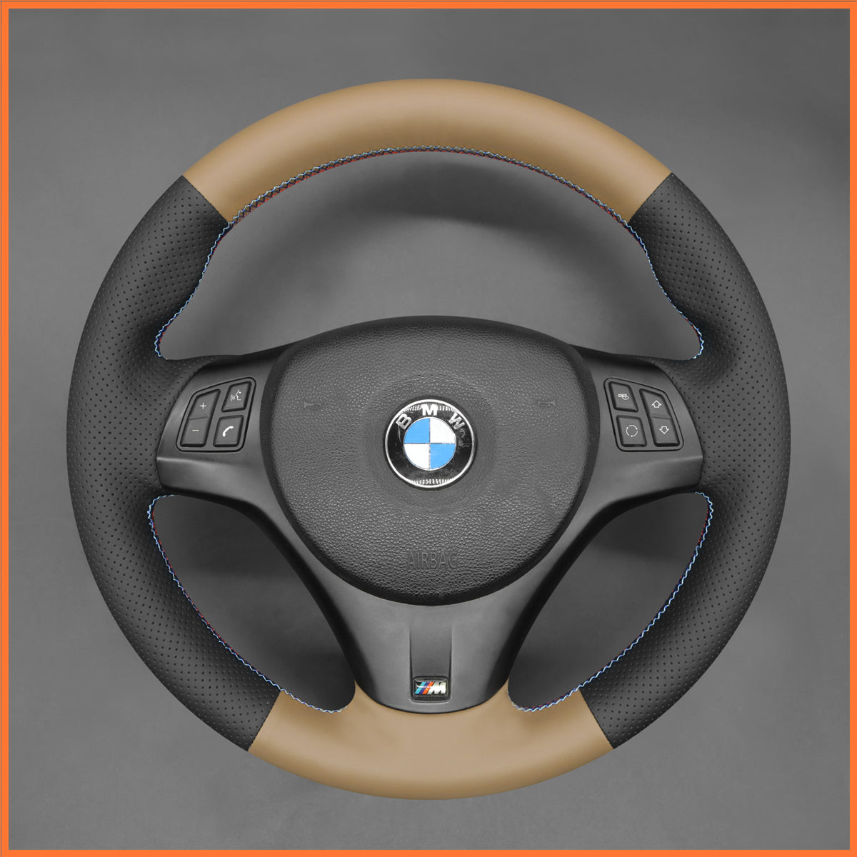Funda de volante MEWANT para BMW Serie 1 E81 E82 E87 E88 E90 E91 E92 E93 2007-2013