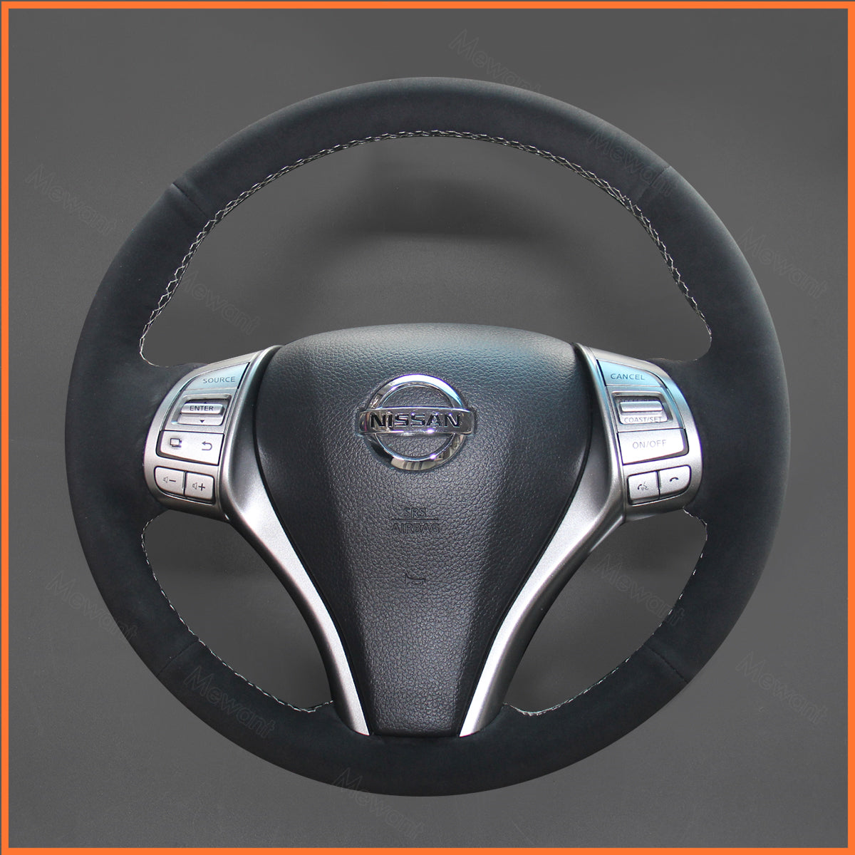 MEWANT Lenkradbezug für Nissan Qashqai / X-Trail 2014-2017 / Teana / Altima / Sentra 2014-2017 / Tiida 2015 / Navara 2016-2020 / Pulsar 2014-2019 - Mewant.de