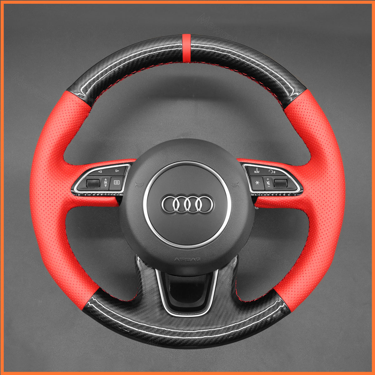 MEWANT Lenkradbezug für Audi Q3 2015-2018 / Q5 2013-2017 / Q7 2012-2015 - Mewant.de