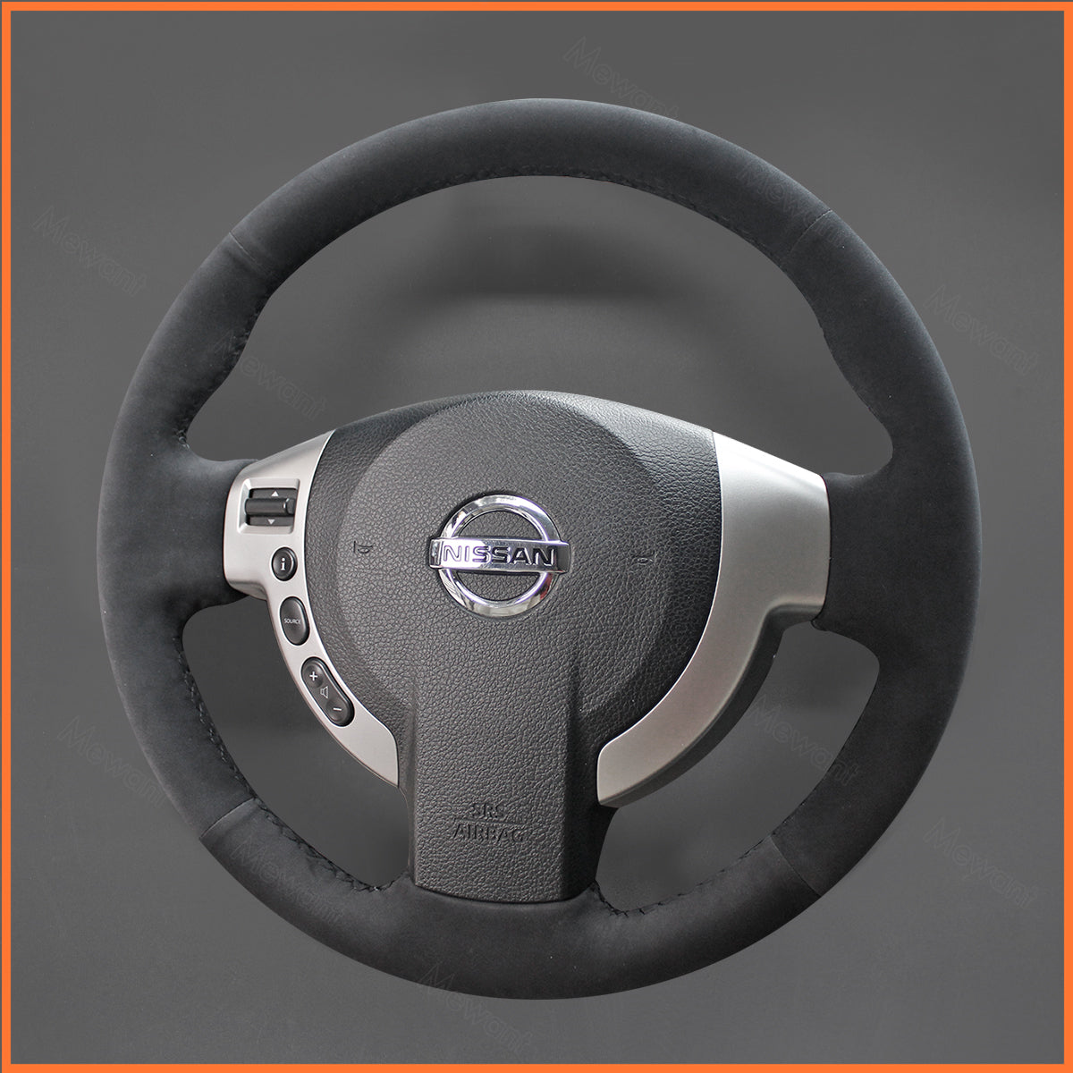 MEWANT Lenkradbezug für Nissan Qashqai 2007-2013 / Qashqai+2 2008-2014 / X-Trail 2007-2013 / NV200 2009-2019 / Serena 2005-2010 / Evalia 2011-2017 / AD 2006-2020 / Dualis 2006-2013 - Mewant.de