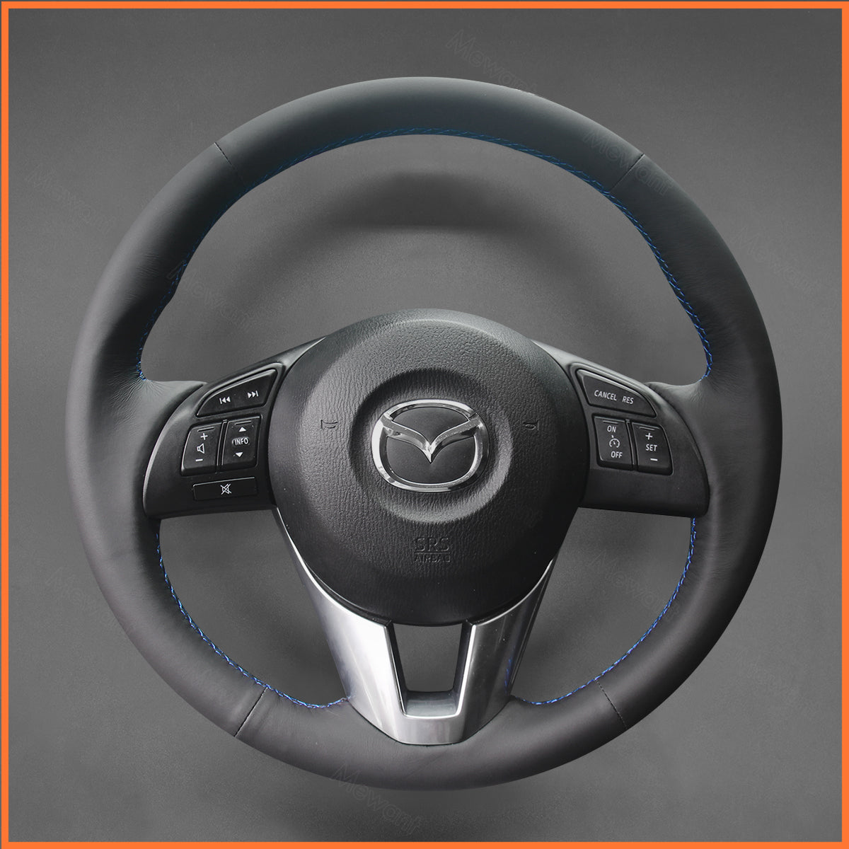 MEWANT Lenkradbezug für Mazda 3 Axela 2013-2016 / Mazda 6 Atenza 2014-2017 / Mazda 2 2015-2017 / CX-3 CX3 2016-2017 / CX-5 CX5 2013-2017 - Mewant.de