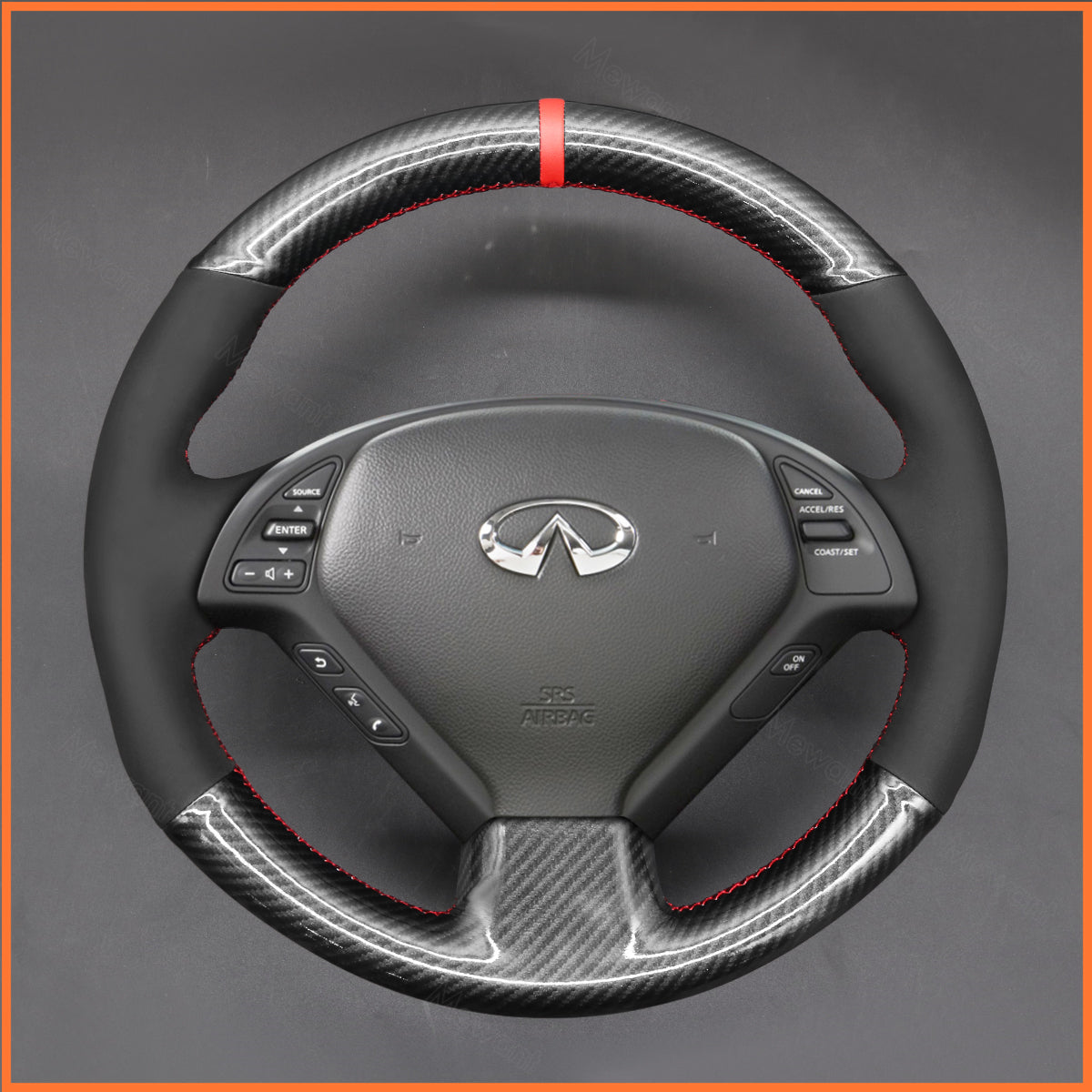 MEWANT Lenkradbezug für Infiniti G37 2008-2013 / EX EX30 EX35 EX37 2009-2013 / Q60 2014-2015 / QX50 2015-2017 / Nissan Skyline 2006-2014 - Mewant.de