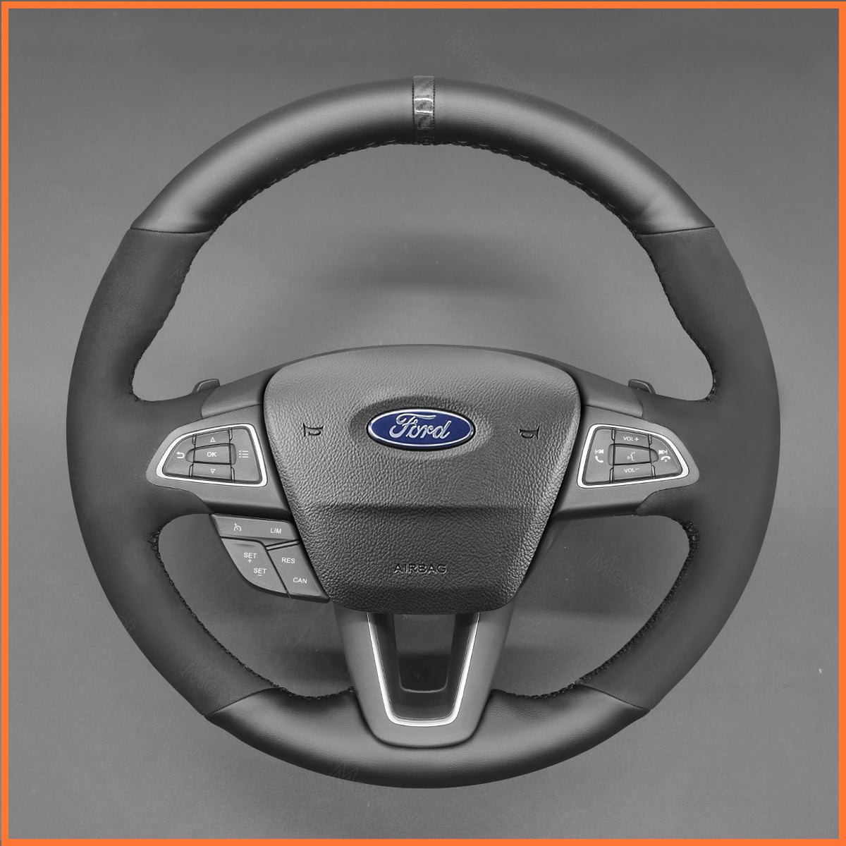 MEWANT Lenkradbezug für Ford Focus III 2015-2018 / Ecosport 2017-2023 / C-MAX 2015-2020 / Grand C-Max 2015-2019 / Kuga 2016-2019 - Mewant.de