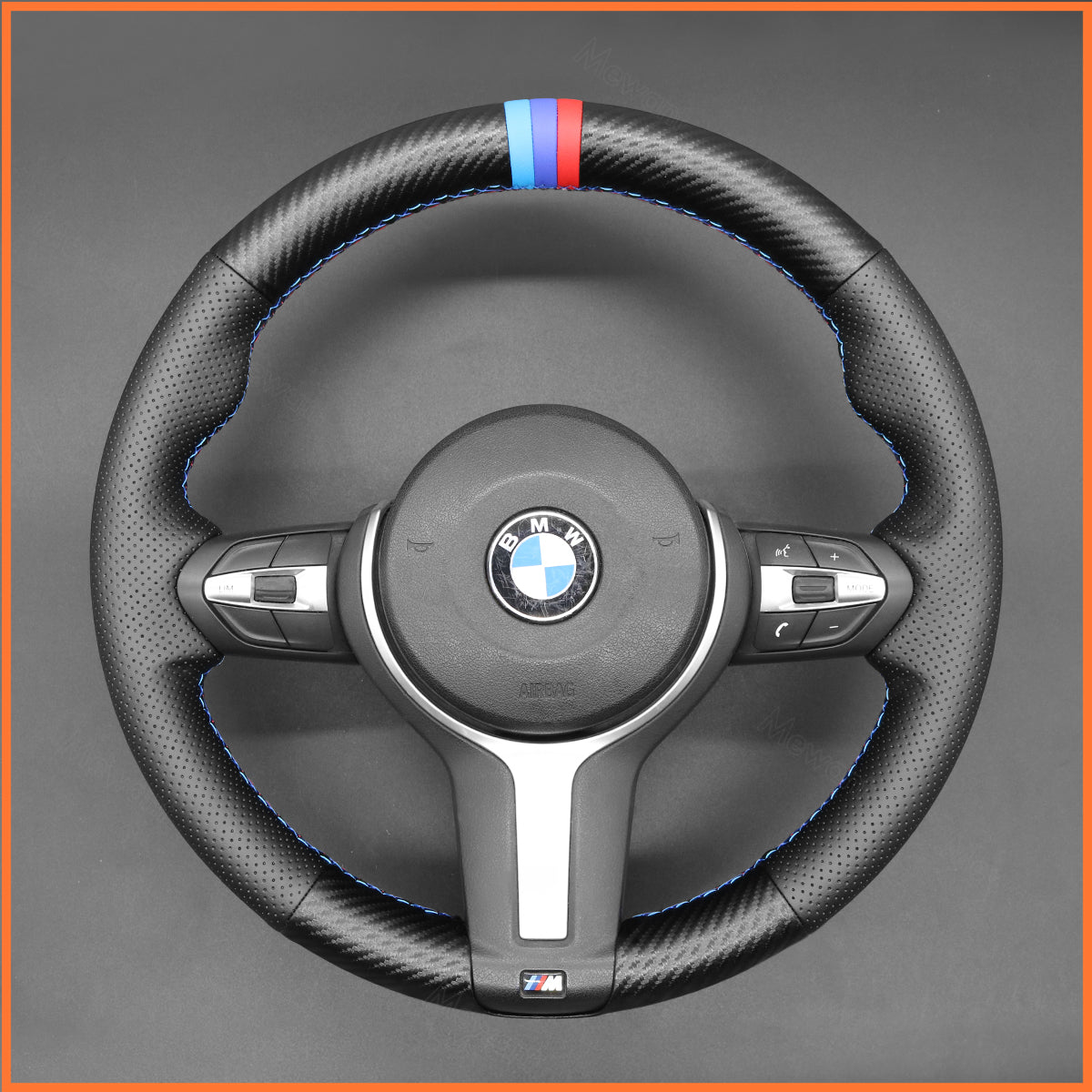 MEWANT Funda para volante de BMW F87 M2 F80 M3 F82 M4 M5 F12 F13 M6 F85 X2 X5 M F86 X6 M F33 F30 2014-2019