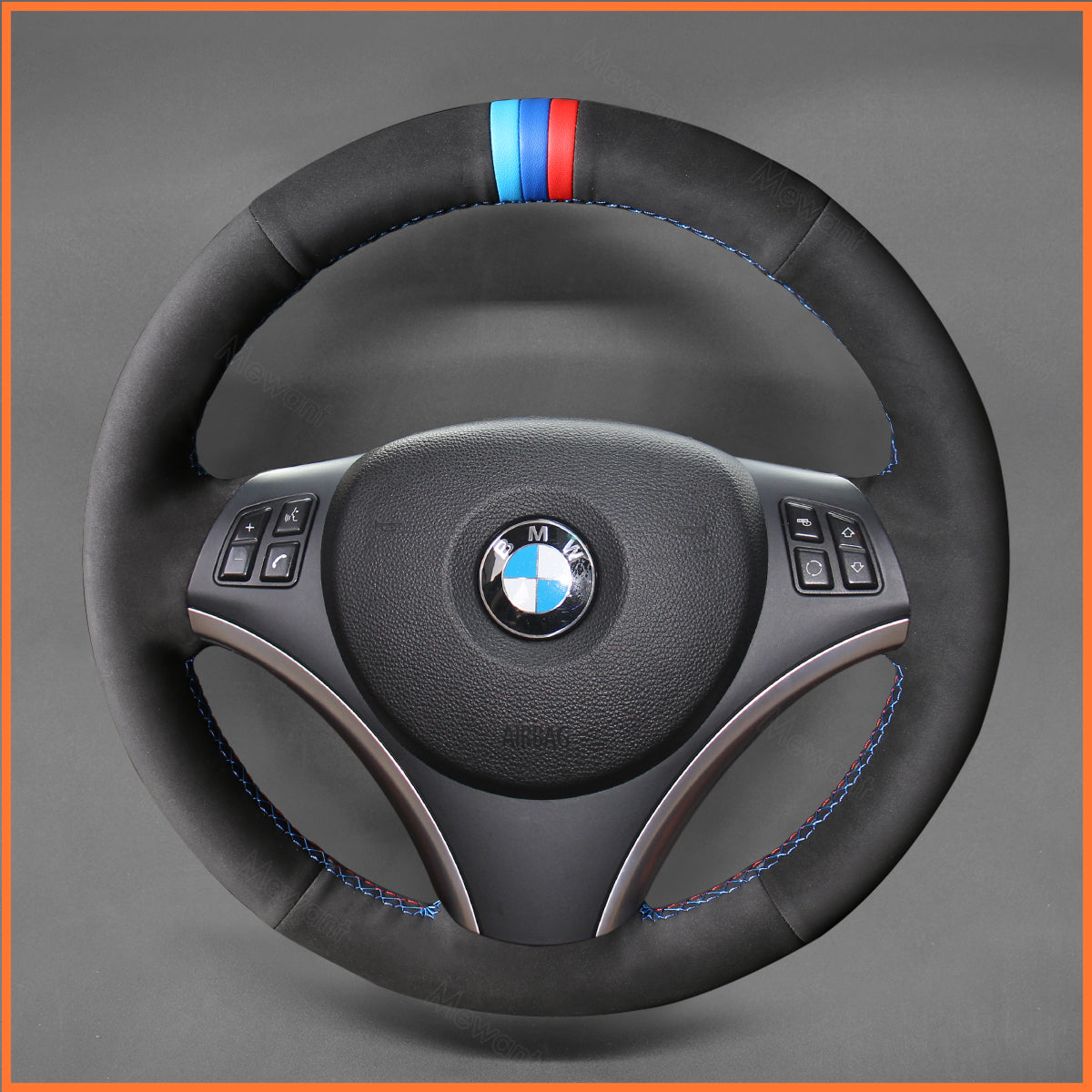 MEWANT Cubierta para volante para BMW E87 E81 E82 E88 E90 E92 E93 E84 2005-2011