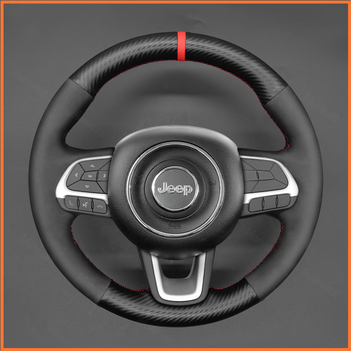 MEWANT Lenkradbezug für Jeep Compass II (MP) 2017-2021 / Renegade (BU) 2014-2023 - Mewant.de