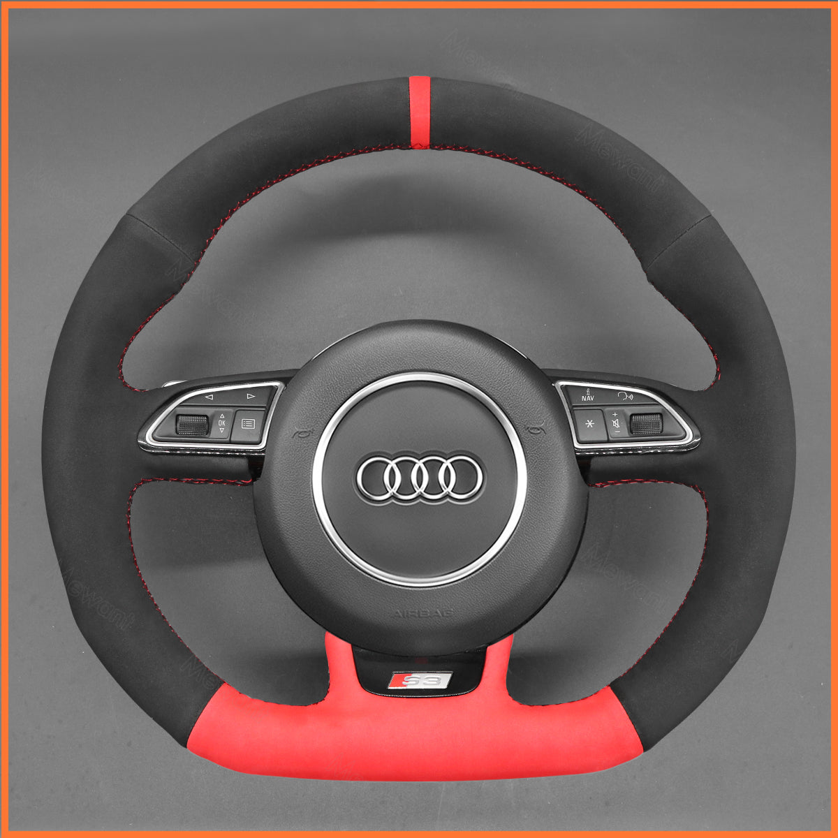 MEWANT Lenkradbezug für Audi A5 A7 2012-2018 / RS 5 RS 7 2014-2018 / S3 S4 S5 S6 S7 2013-2018 / SQ5 2014-2017 - Mewant.de
