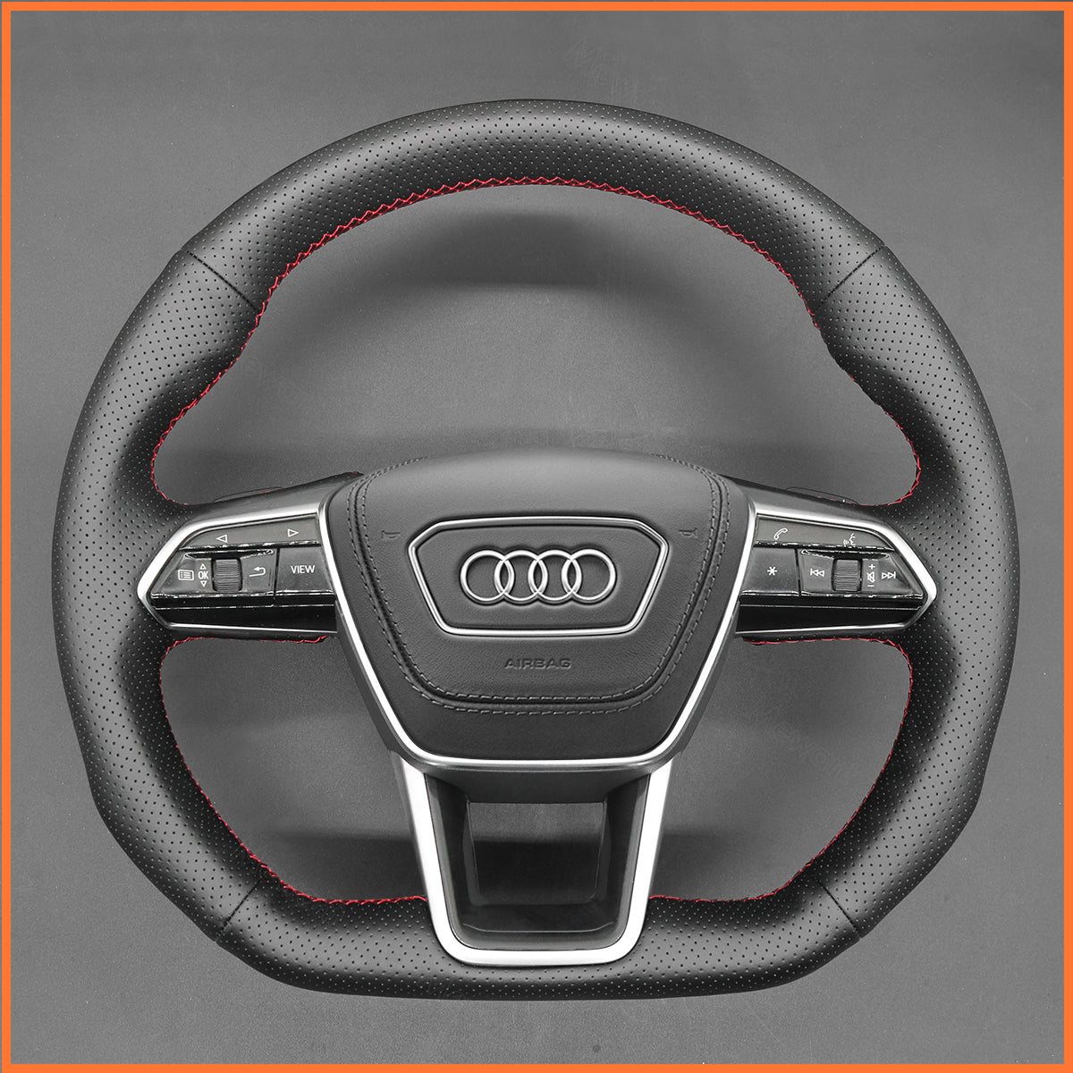 MEWANT Lenkradbezug für Audi A6 Avant Allroad (C8/4K) / A7 (4K8) / S6 (C8/4K) / RS 6 (C8/4K) 2018-2022 - Mewant.de