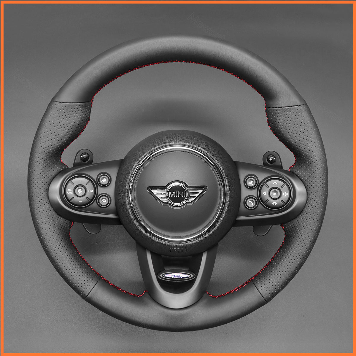 MEWANT Lenkradbezug für Mini (Hatchback/Mini) JCW 2014-2020 / Clubman JCW 2015-2020 / Clubman F54 JCW 2015-2020 / Convertible JCW 2016-2020 / Countryman JCW 2017-2020 - Mewant.de