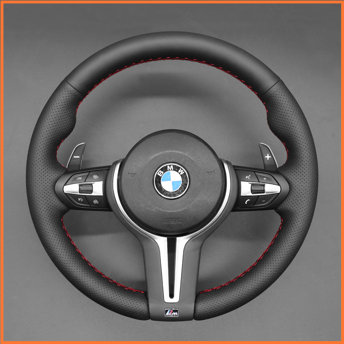MEWANT Lenkradbezug für BMW M2 M3 M4 M5 M6 X5 X6 F87 F80 F82 F10 F06 F85 F86 2016-2021 - Mewant.de