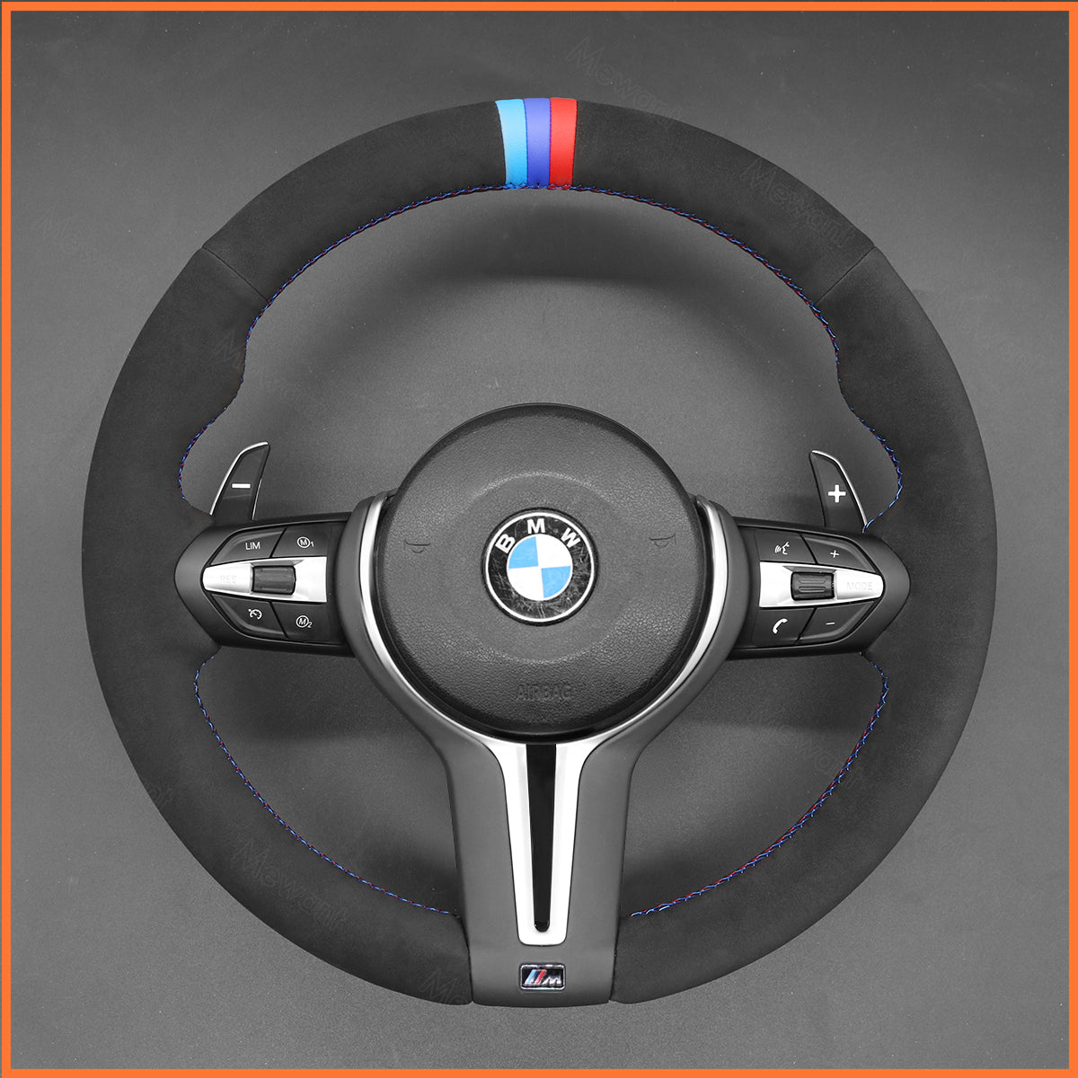 MEWANT Lenkradbezug für BMW M2 F87 / M3 F80 / M4 F82 F83 / M5 F10 / M6 F06 F12 F13 F85 F86 2012-2018 - Mewant.de