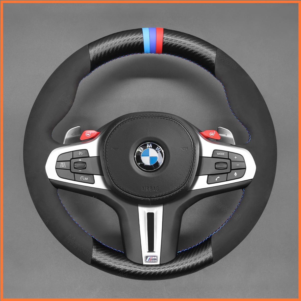 MEWANT Lenkradbezug für BMW M2 G87 / M3 G80 G81 / M4 G82 G83 / M5 F90 F91 F92 F93 / X3 X4 X5 - Mewant.de