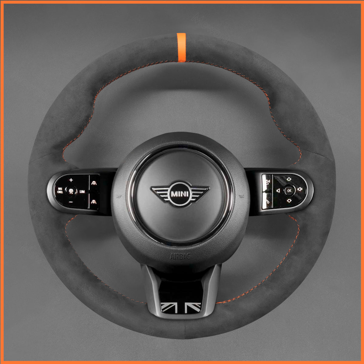 MEWANT Lenkradbezug für Mini Clubman (F54) 2021-2024 / Convertible (Cabrio) F57 2021-2024 / Countryman (F60) 2021-2024 / Hatchback (F55/F56) 2021-2024 - Mewant.de