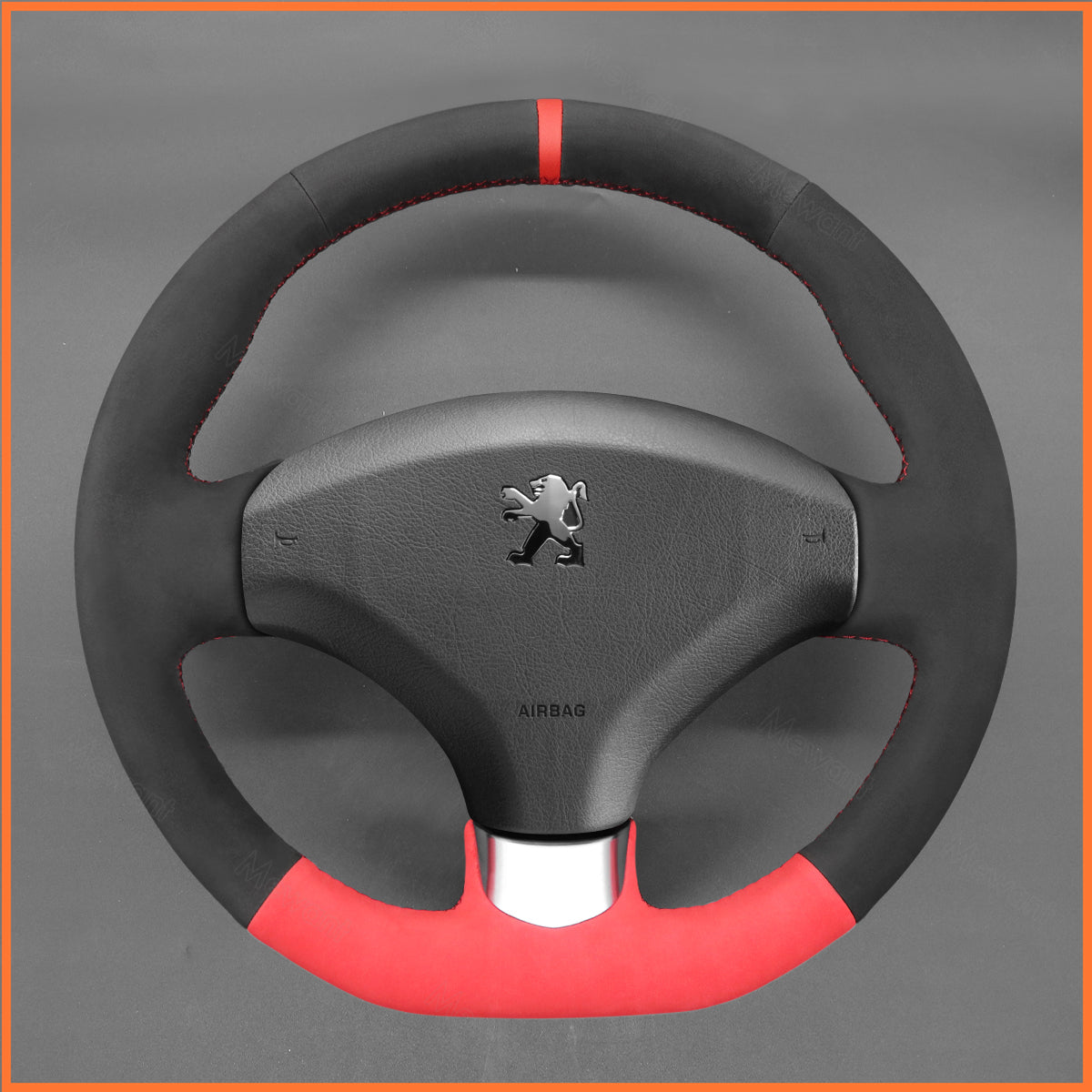 MEWANT Lenkradbezug für Peugeot 308 2007-2013 / 308 CC 2009-2015 / 308 SW 2008-2014 / RCZ 2010-2015 / 3008 2009-2016 / 5008 2009-2017 - Mewant.de