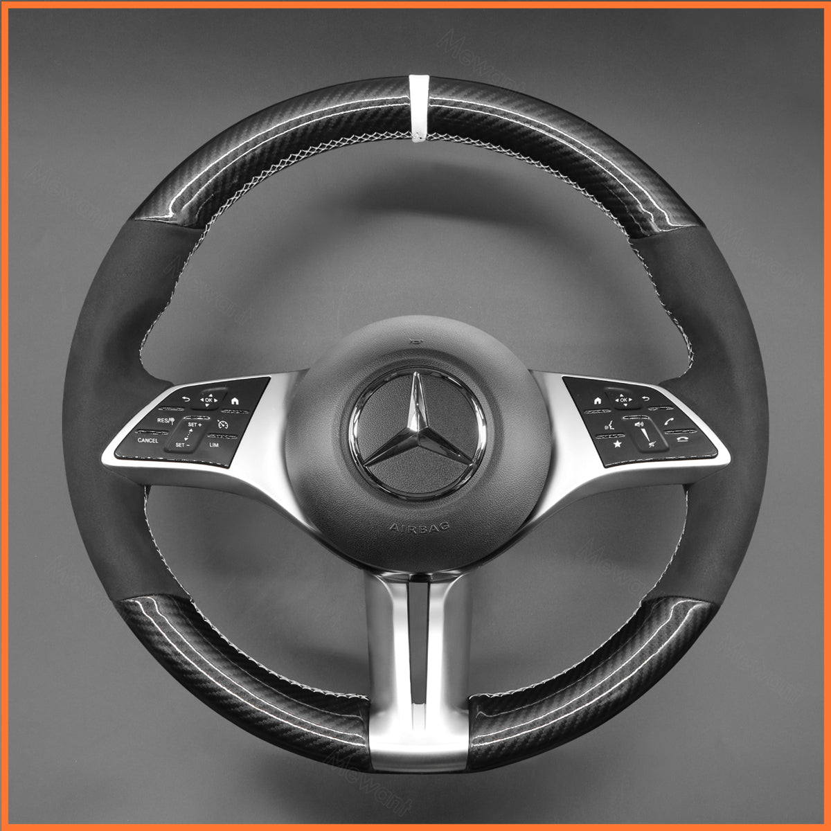 MEWANT Lenkradbezug für Mercedes-Benz (W177/V177) (W247) (W206) CLA-Class (C118) 2023-2024 EQA (H243) 2024 EQB (X243) 2024 EQE (V295) EQV W447 GLA-Class H247 GLB-Class X247 GLC-Class X254 V-Class (W447) - Mewant.de