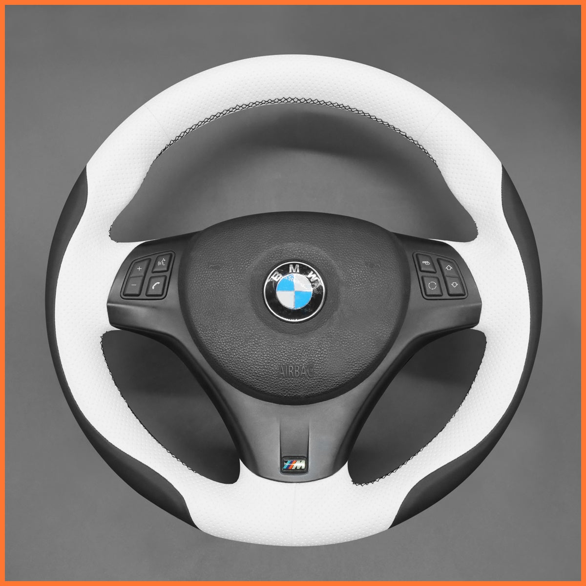 MEWANT Funda de volante para BMW E87 E81 E82 E88 E82 Serie 3 E90 E91 E92 E93 2007-2013
