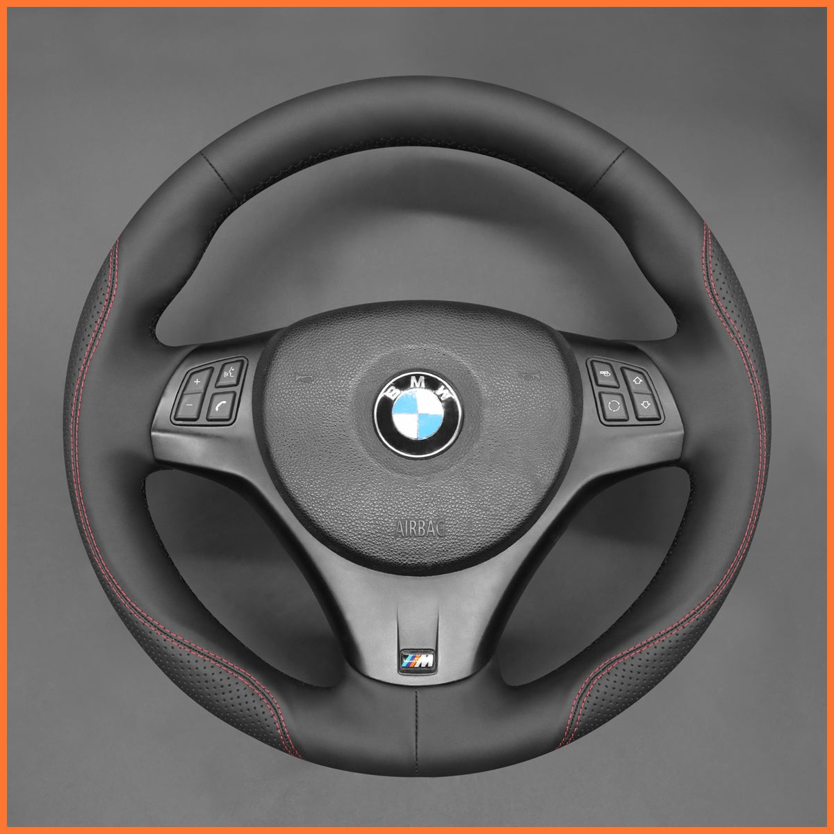 MEWANT Funda de volante para BMW E87 E81 E82 E88 E82 Serie 3 E90 E91 E92 E93 2007-2013