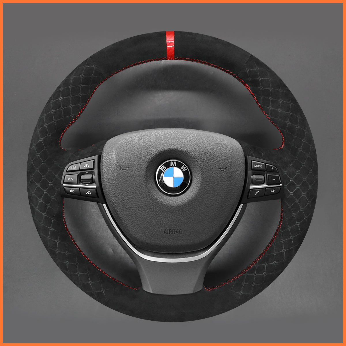 Funda de volante MEWANT para BMW F10 F11 F07 F12 F13 F06 F01 F02 2009-2017