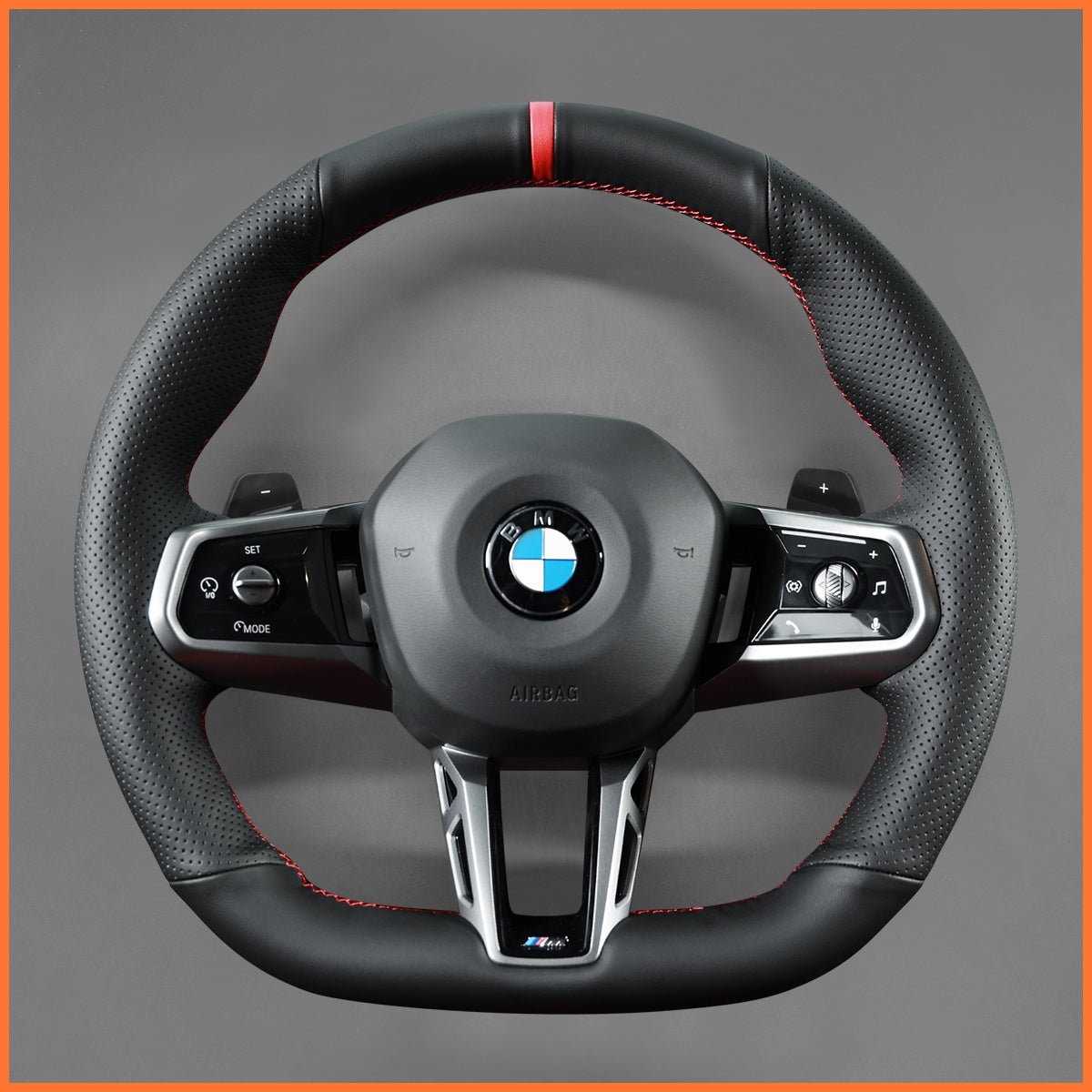 MEWANT Funda para volante para BMW G60 Sedan G61 Touring G70 i5 G60 G61 i7 G70 2023-2025