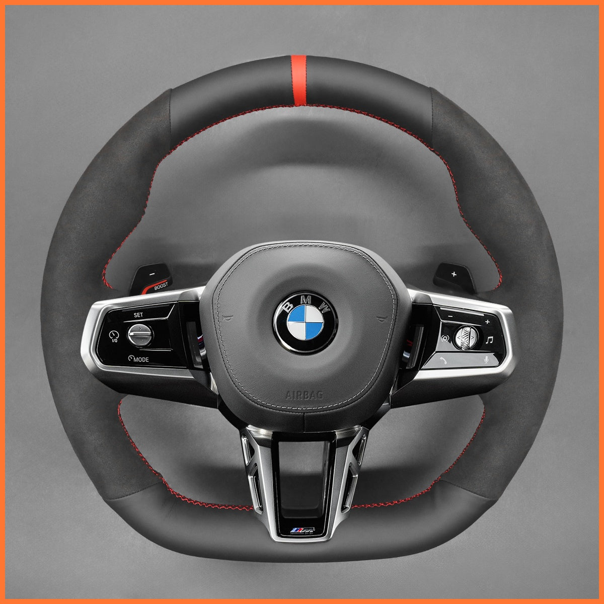 MEWANT Funda para volante para BMW G60 Sedan G61 Touring G70 i5 G60 G61 i7 G70 2023-2025