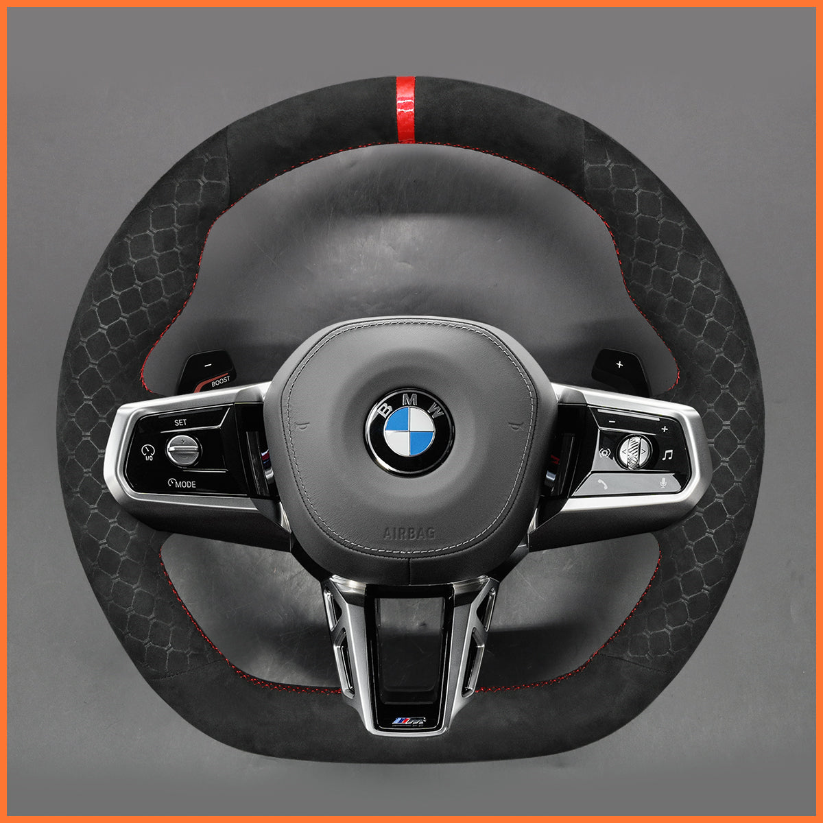 MEWANT Funda para volante para BMW G60 Sedan G61 Touring G70 i5 G60 G61 i7 G70 2023-2025